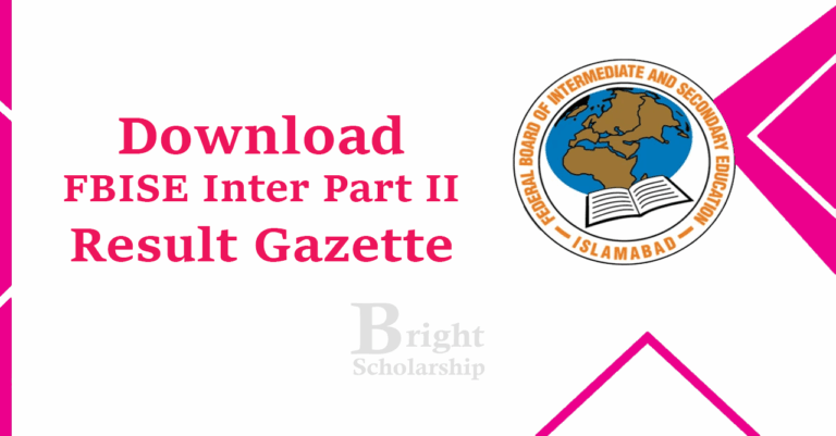 FBISE Inter Part II Result 2025 Gazette | FBISE HSSC-II Result Gazette