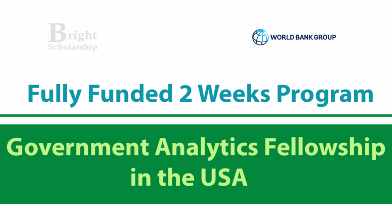 World Bank Government Analytics Fellowship 2026 in USA (Fully Funded)