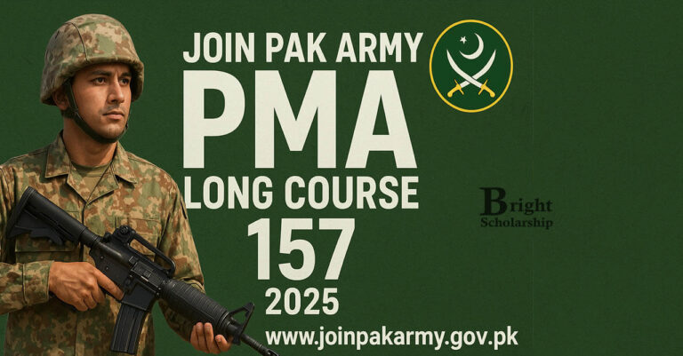 Join PAK Army PMA Long Course 157 – 2025 www.joinpakarmy.gov.pk