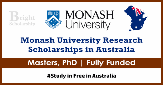 Monash University Research Scholarships 2026 in Australia (Fully Funded)