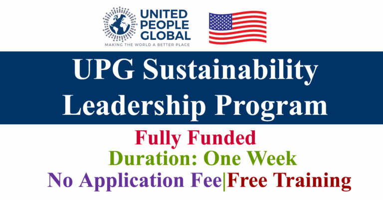 UPG Sustainability Leadership Program 2026 in the USA (Fully Funded)