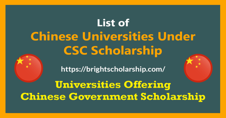List of Chinese Universities Offering CSC Scholarships 2026