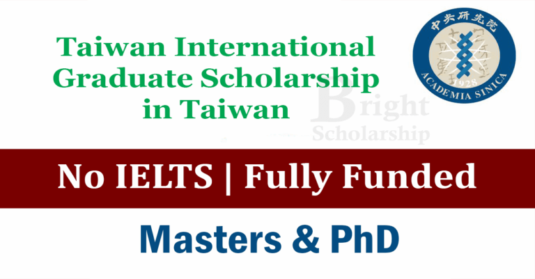 Taiwan International Graduate Scholarship 2026 in Taiwan (Fully Funded)