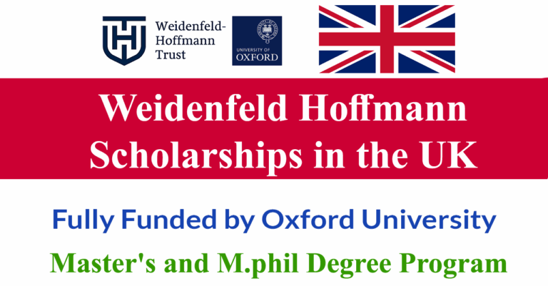 Weidenfeld Hoffmann Scholarships 2026 in UK (Fully Funded)