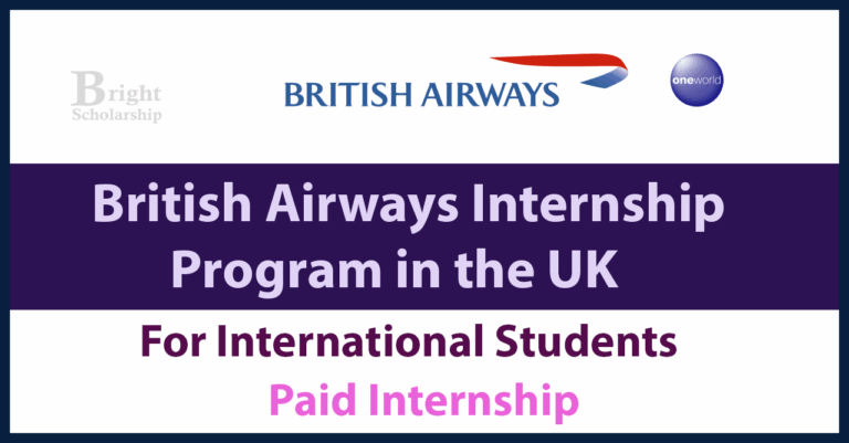 British Airways Summer Internship 2026 in UK (PAID)