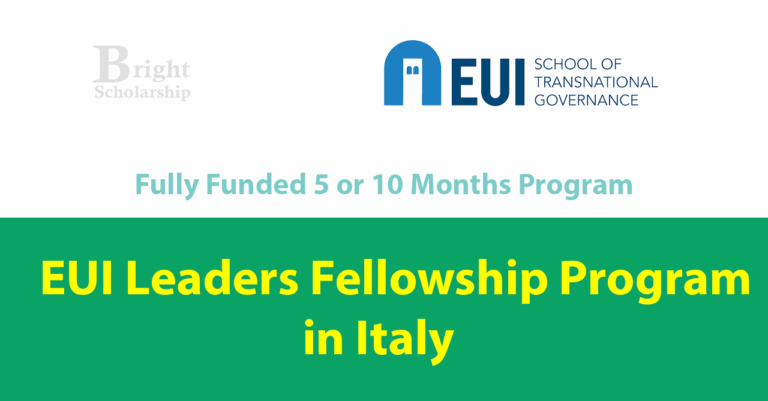 EUI Leaders Fellowship Program 2026 in Italy (Fully Funded)