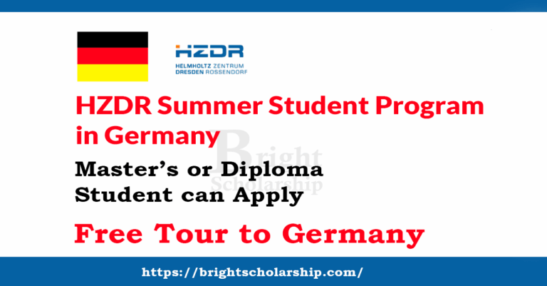 HZDR Summer Student Program 2026 in Germany (Funded)