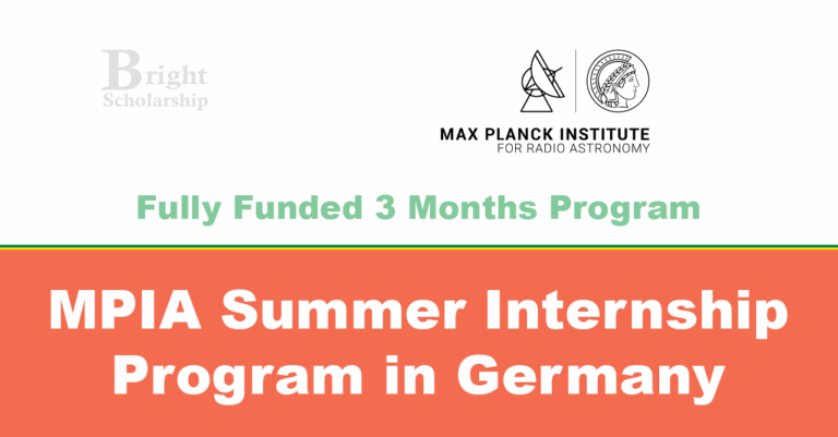 MPIA Summer Internship Program 2026 in Germany (Fully Funded)