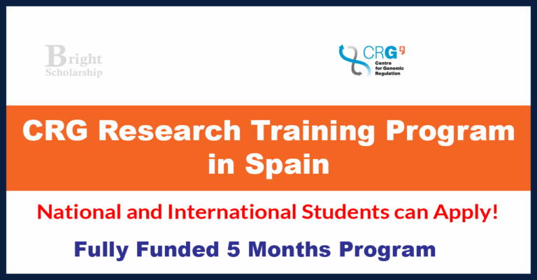 CRG Research Training Program 2026 in Spain (Fully Funded)