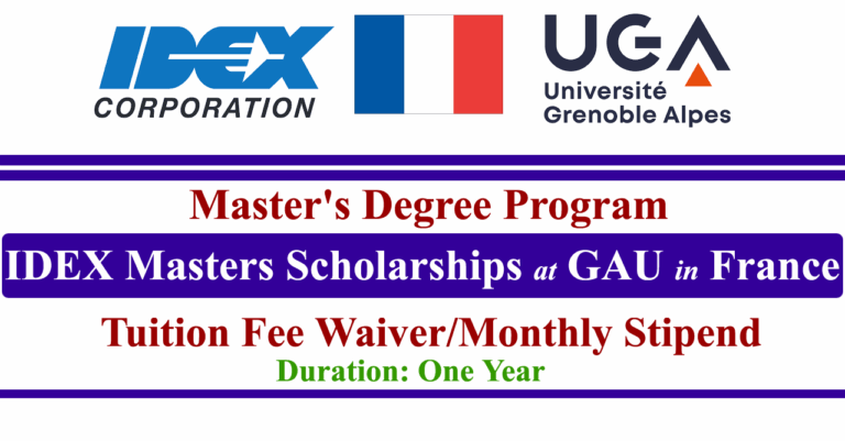IDEX Masters Scholarships 2026 at GAU in France (Funded)