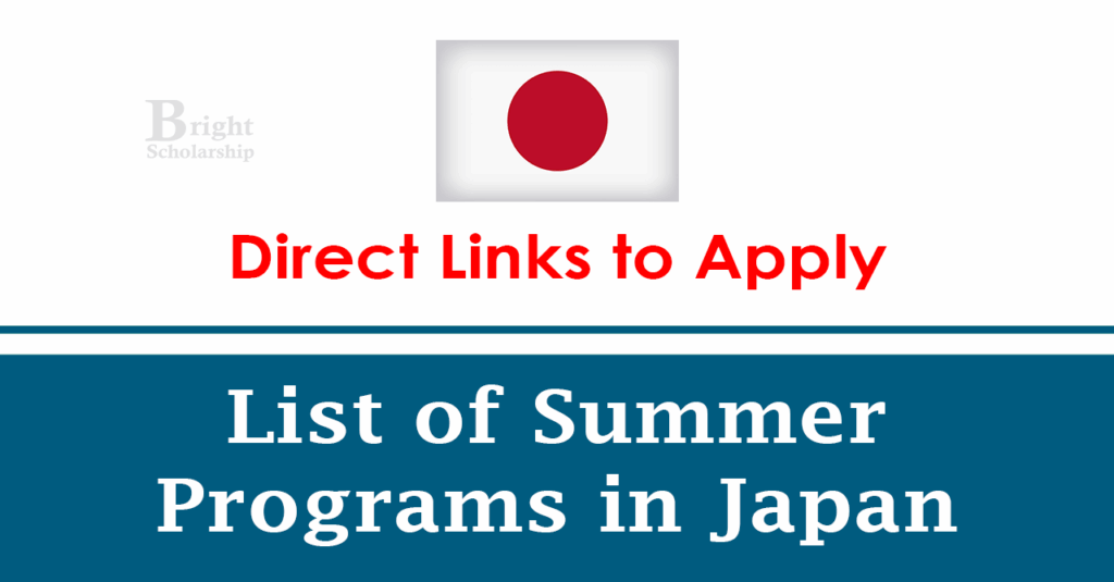 List of Summer Programs in Japan 2026 Direct Apply Links - Bright ...