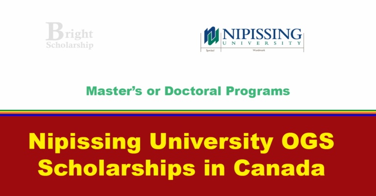 Nipissing University OGS Scholarship 2026 in Canada (Funded)