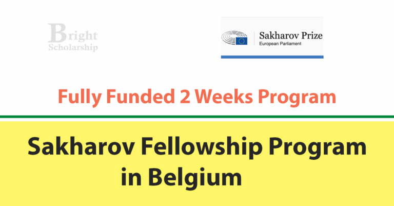 European Parliament Sakharov Fellowship 2026 in Belgium (Fully Funded)