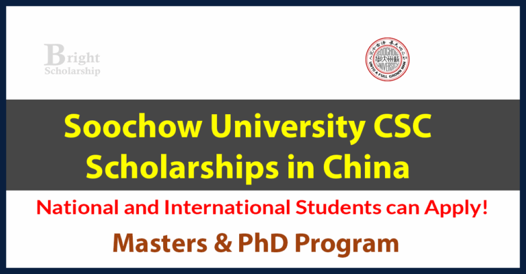 Soochow University CSC Scholarships 2026 in China (Fully Funded)