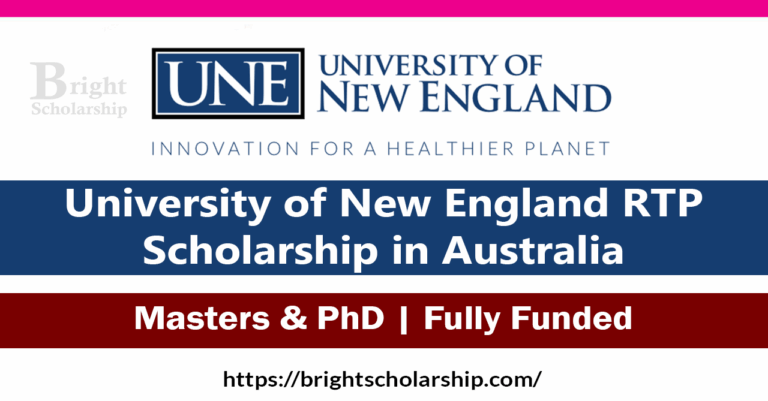 University of New England RTP Scholarship 2026 in Australia (Fully Funded)