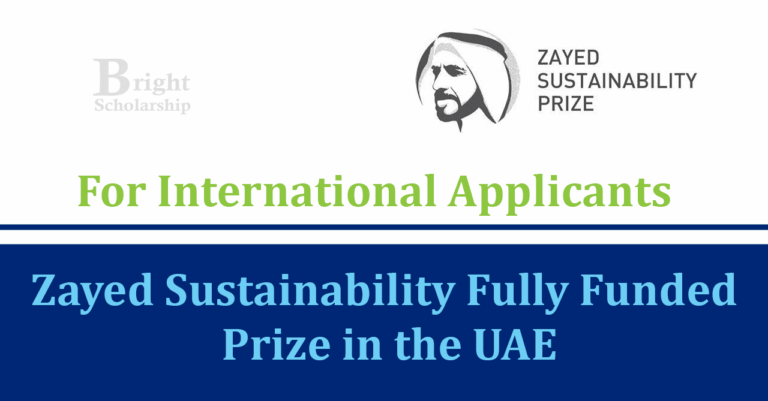 Zayed Sustainability Prize 2027 in UAE (Fully Funded)