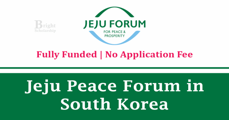 Jeju Peace Forum 2026 in South Korea (Fully Funded)