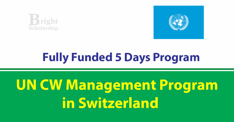 UN Chemicals and Waste Management Program 2026 in Switzerland (Fully Funded)