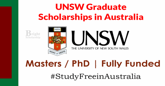UNSW Graduate Scholarships 2026 in Australia (Fully Funded)