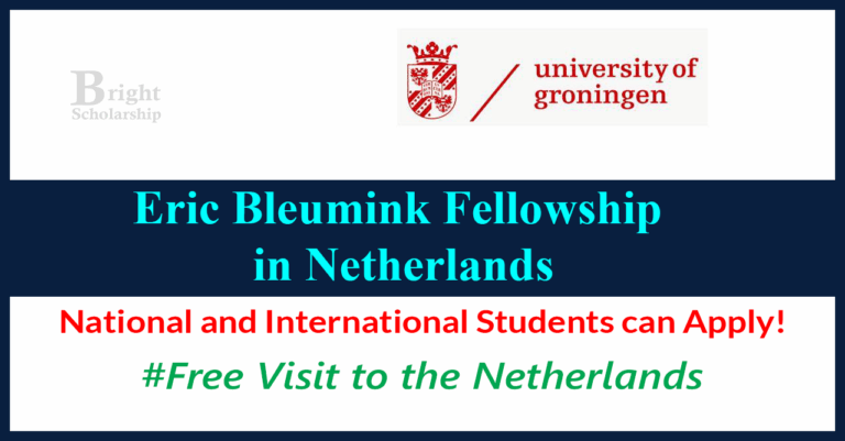 Eric Bleumink Fellowship 2027 in Netherlands (Fully Funded)