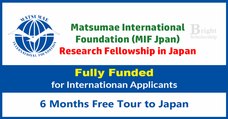 Matsumae International Research Fellowship 2027 in Japan (Fully Funded)