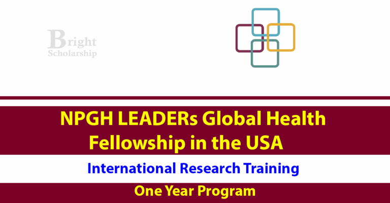 NPGH Global Health Fellowship 2027 in USA (Funded)