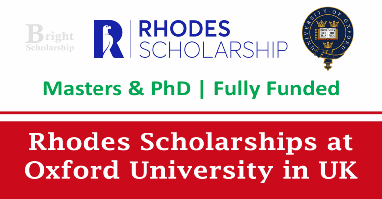 Rhodes Scholarships at Oxford University 2027 in UK (Fully Funded)