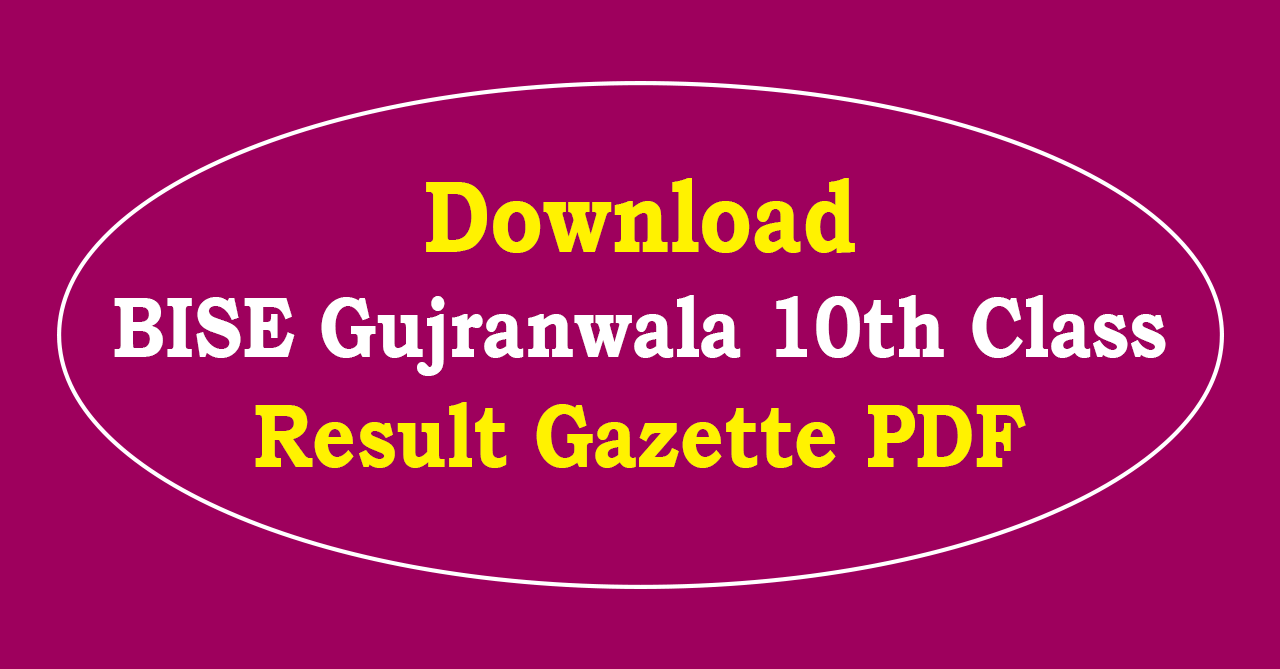 Writing Chart.pdf BISE Gujranwala 10th Class Result Gazette 2026 PDF - Bright Scholarship