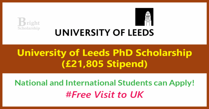 Fully Funded University of Leeds PhD Scholarship 2027 (£21,805 Stipend)