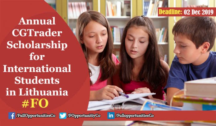 Annual CGTrader Scholarship for International Students in Lithuania 2019 Annual CGTrader Scholarship for International Students in Lithuania 2019