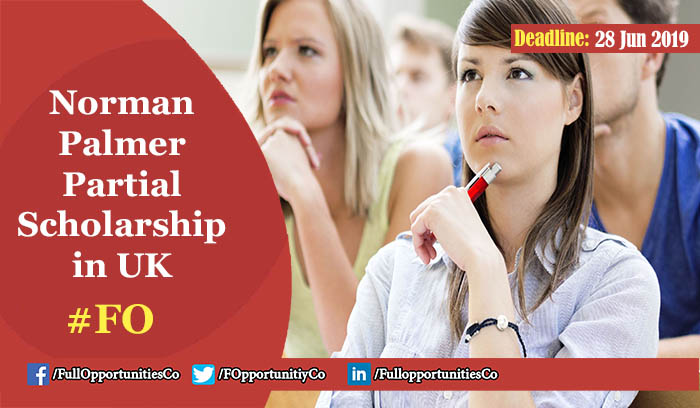 Norman Palmer Partial Scholarship at Queen Mary University of London UK 2019
