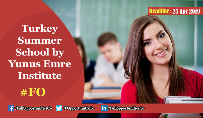 Turkey Summer School by Yunus Emre Institute 2019 (Fully Funded)