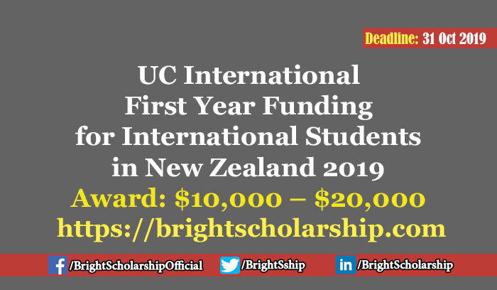 UC International First Year Funding 2019