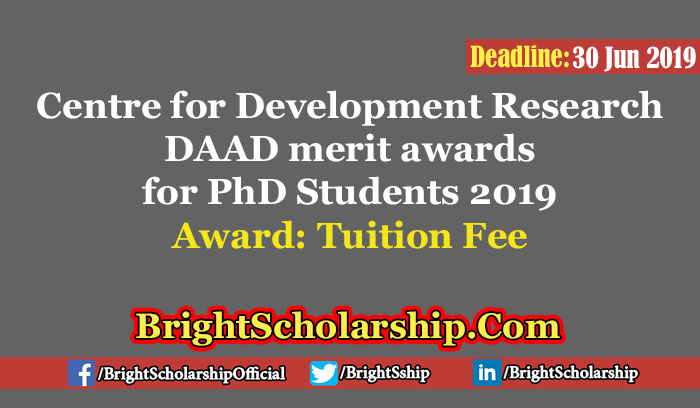 Centre for Development Research DAAD merit awards for PhD Students 2019