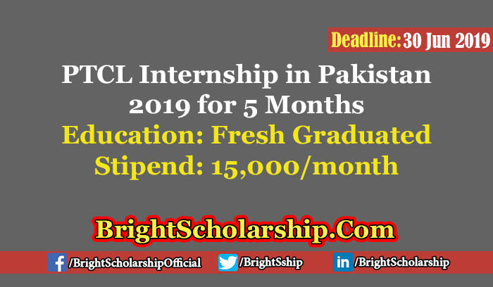 PTCL Internship 2019 Monthly Stipend 15,000