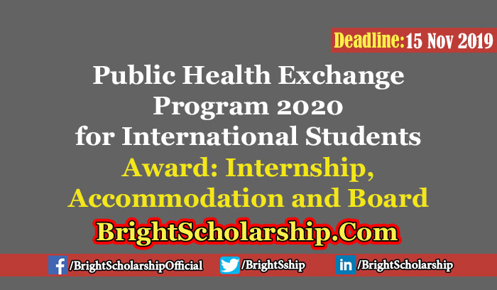 Public Health Exchange Program 2020 for International Students
