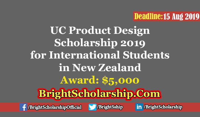 UC Product Design Scholarship 2019 for International Students in New Zealand