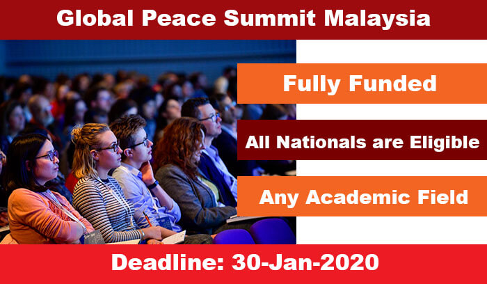 Global Peace Summit Malaysia 2020 (Fully Funded)