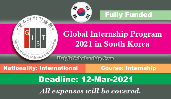 Global Internship Program 2021 in South Korea (Fully Funded)