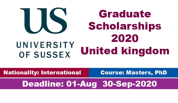 University of Sussex Scholarships 2020 in UK