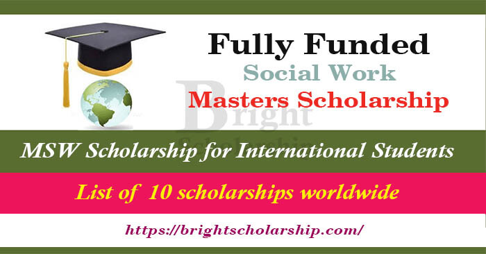 Fully Funded Social Work Masters Scholarship 2023 | MSW Scholarship