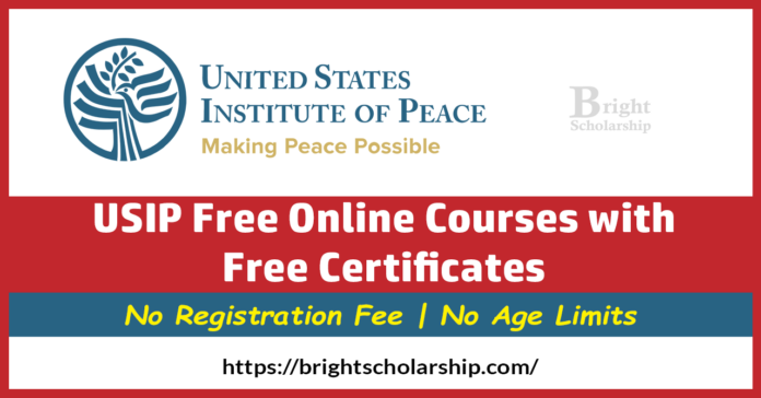 USIP Free Online Courses 2025 with Free Certificates