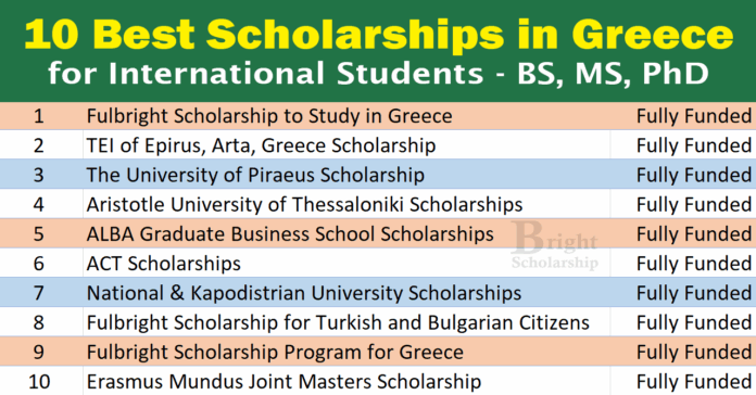 10 Best Scholarships in Greece 2025 for International Students