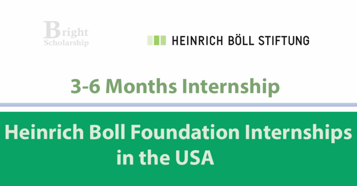 Heinrich Boll Foundation Internship 2027 in USA (Funded)