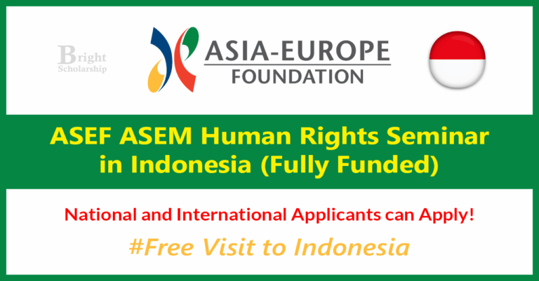 ASEF ASEM Human Rights Seminar 2026 in Indonesia (Fully Funded)