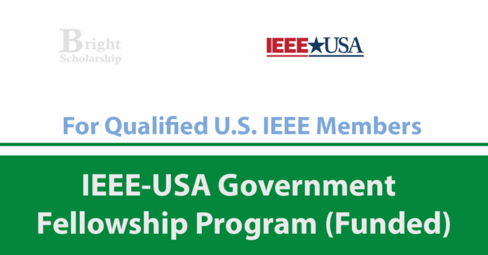 IEEE USA Government Fellowship Program 2027 (Funding $100,000)