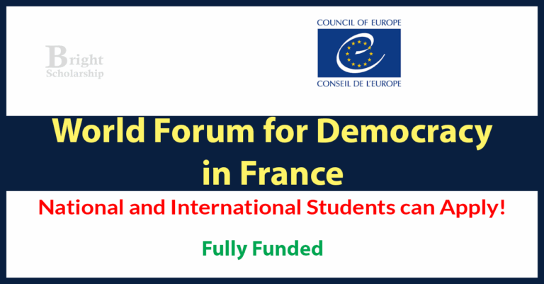 World Forum for Democracy 2026 in France (Fully Funded)