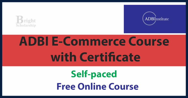 ADBI E-Commerce Free Course 2027 with Certificate