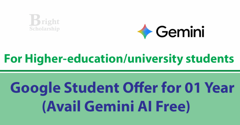 Google Student Offer 2026 for 01 Year (Avail Gemini AI Free)