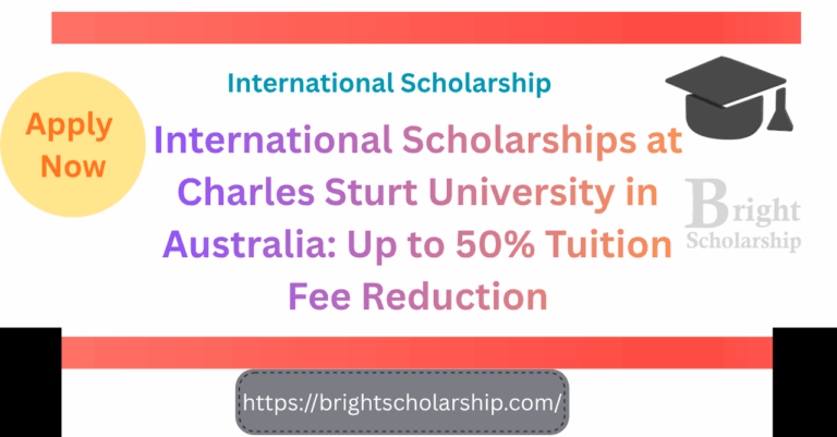 Charles Sturt University International Scholarships 2027 in Australia (Funded)